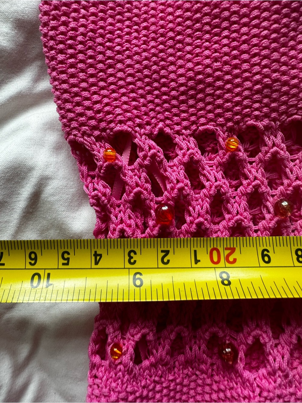 The Wolf Gang Perla Maxi Dress Candy Pink Beaded Crochet Mermaid Maxi Dress XS - Picture 8 of 15
